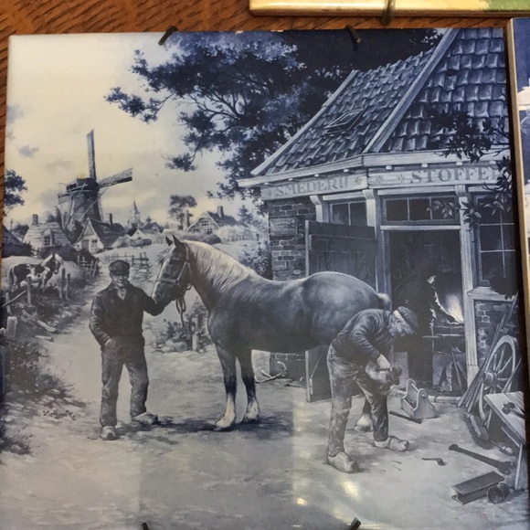 Holland Tiles Hand Decorated Ter Steege & Moss - Picture 3 of 6